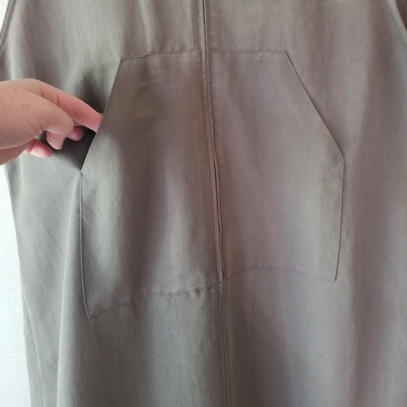 Olive Green Hooded Jumper Dress Large - Picture 4 of 7